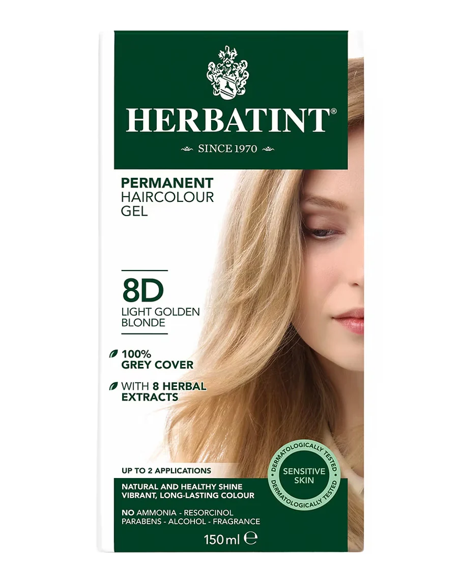 8D Light Golden Blonde Hair Dye by Herbatint