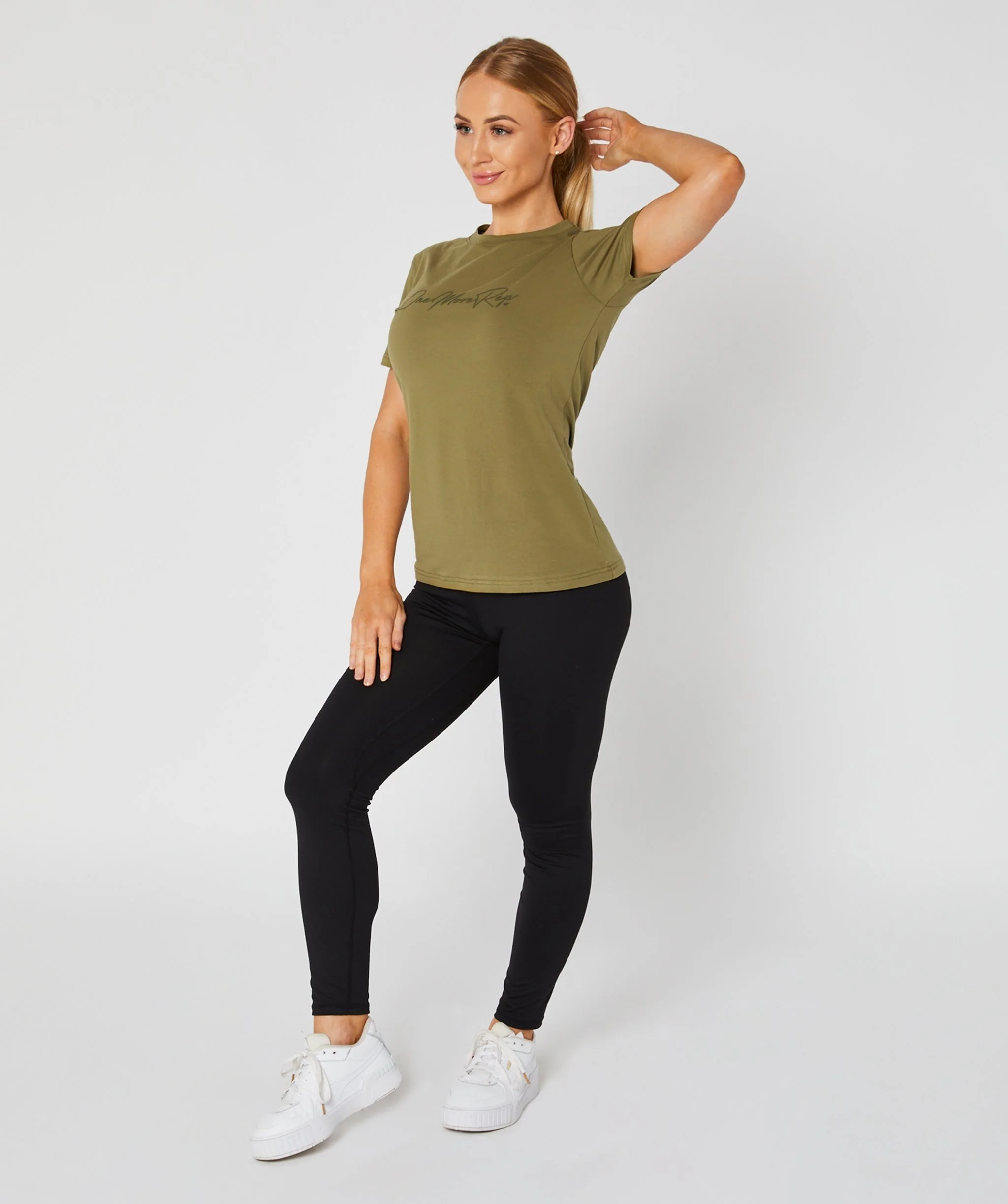 Core Fitted Tee (Khaki) by OneMoreRep - Image 3