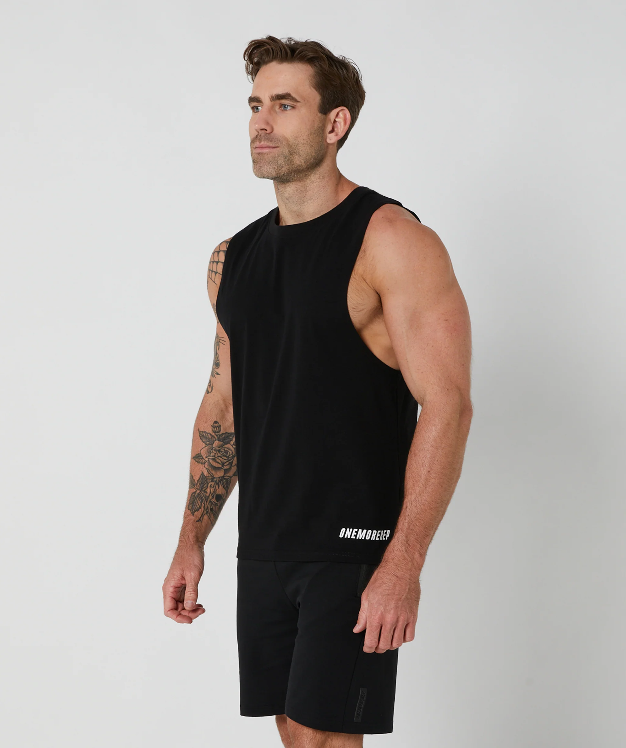Core Muscle Tee Black by OneMoreRep - Image 2