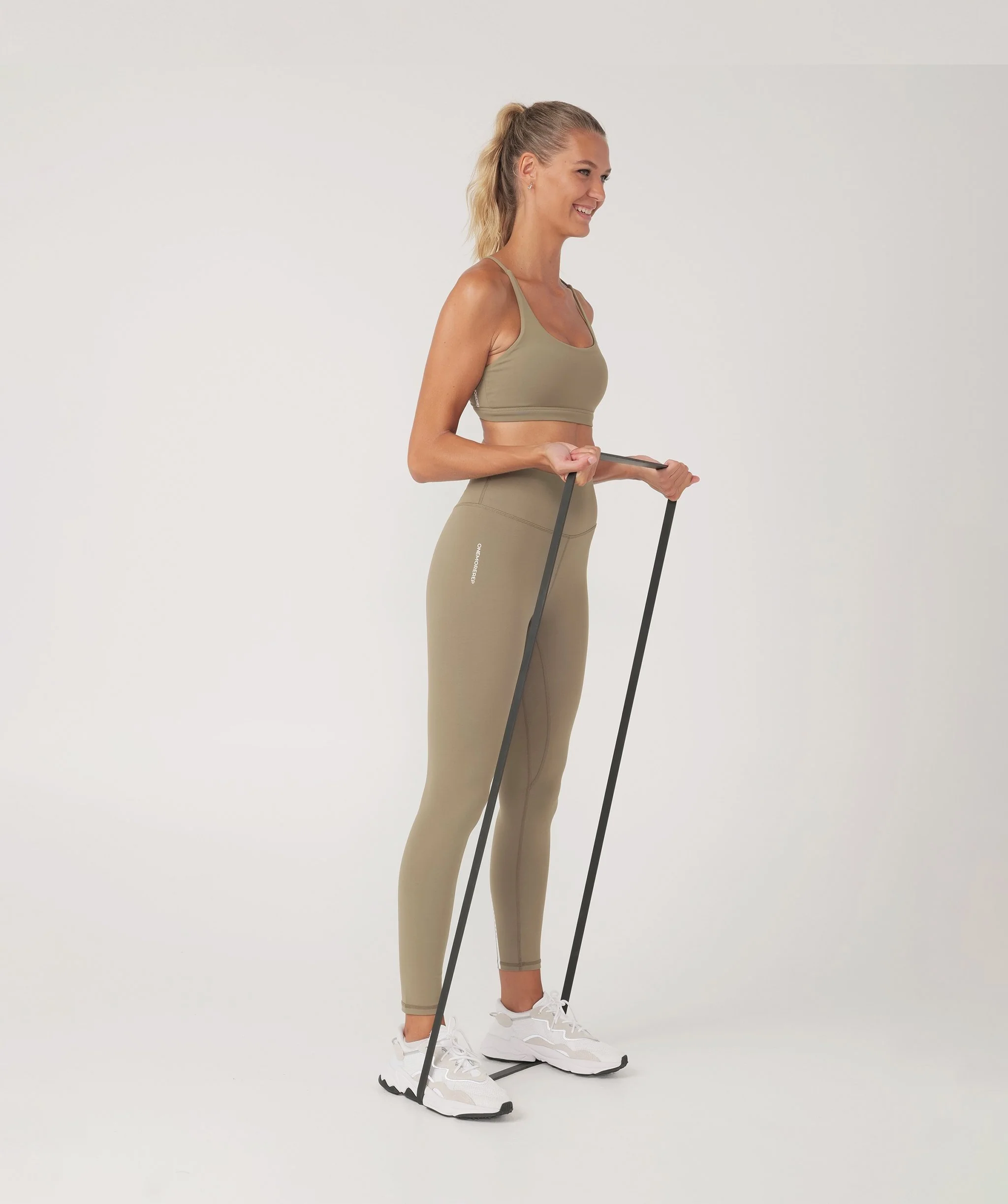 Core Strappy Sports Bra (Khaki) by OneMoreRep - Image 10
