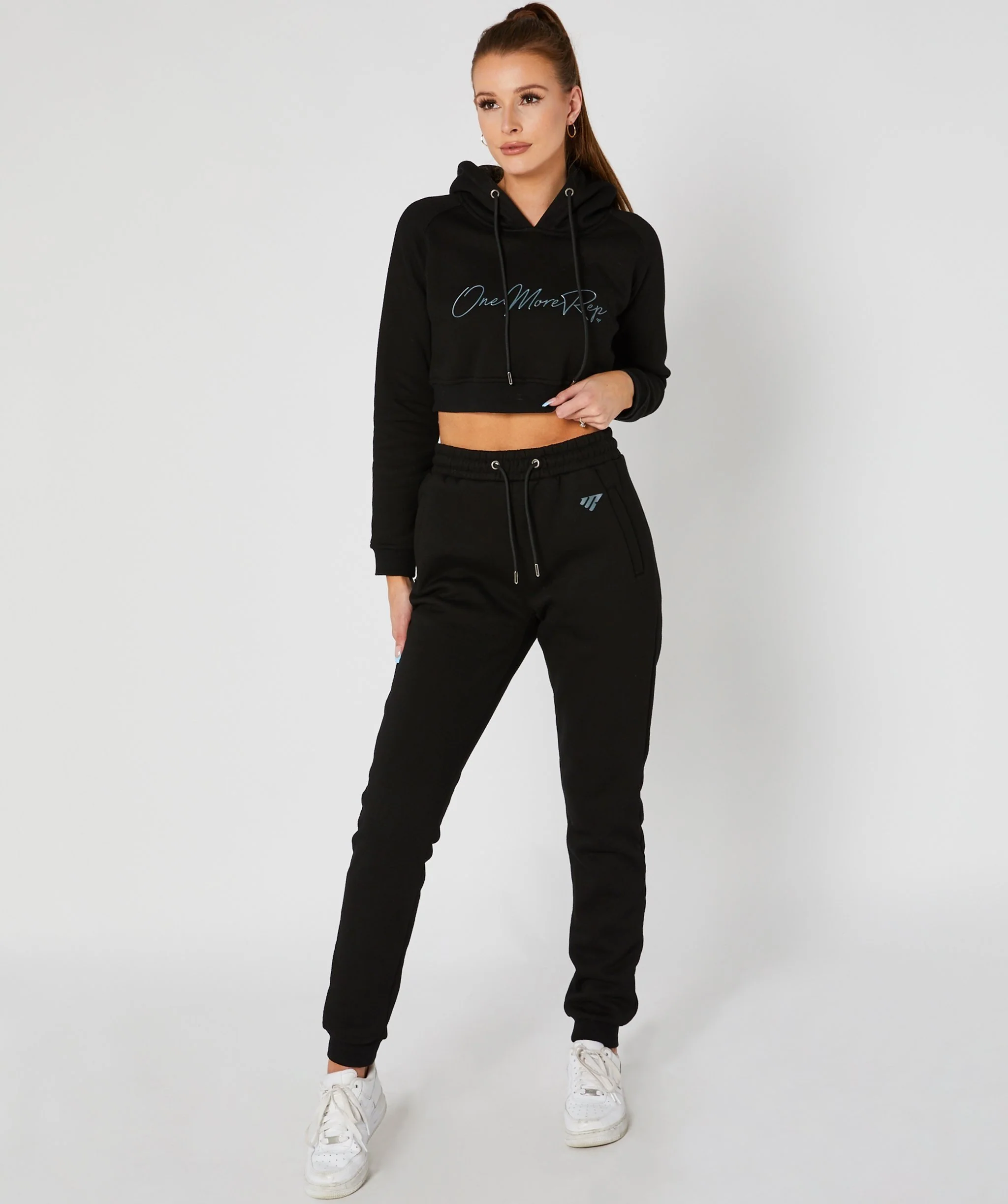 Crop Pullover Hoodie (Black) by OneMoreRep - Image 10
