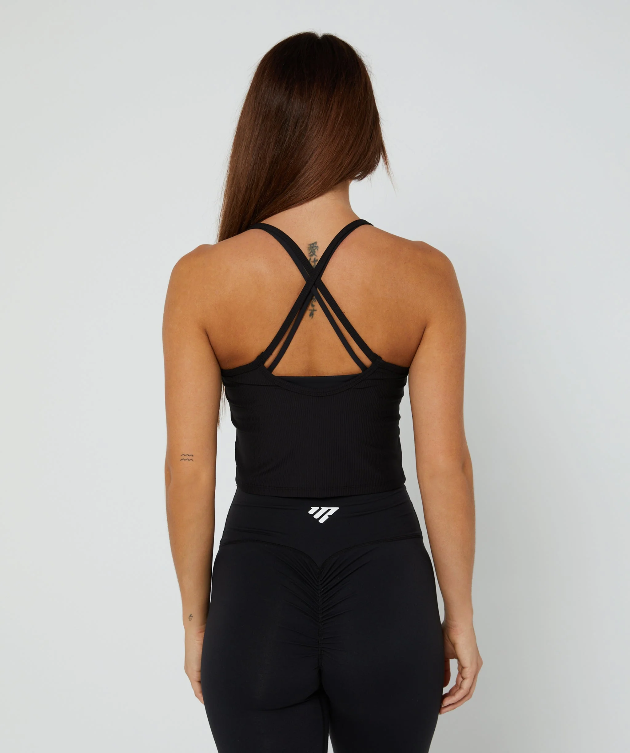Elevate Ribbed Cropped Singlet (Black) by OneMoreRep - Image 4
