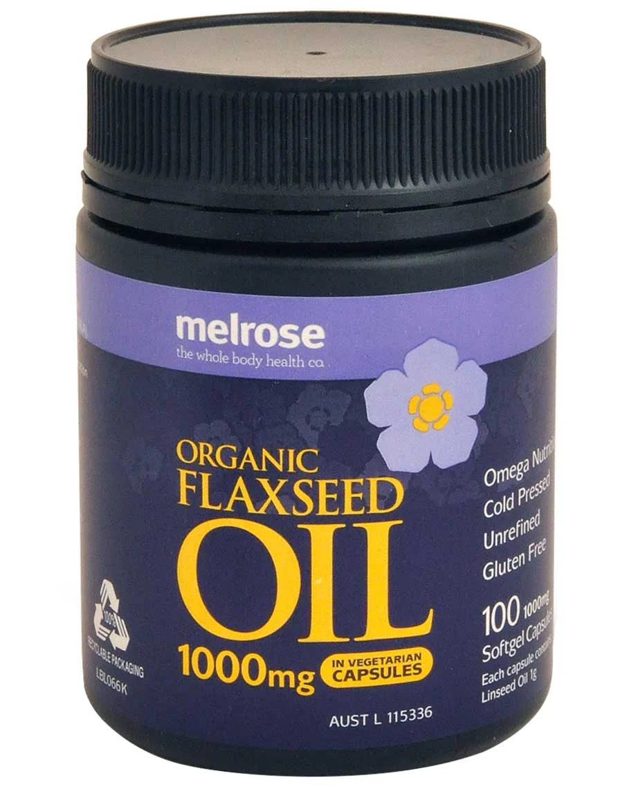 Organic Flaxseed Oil Capsules by Melrose