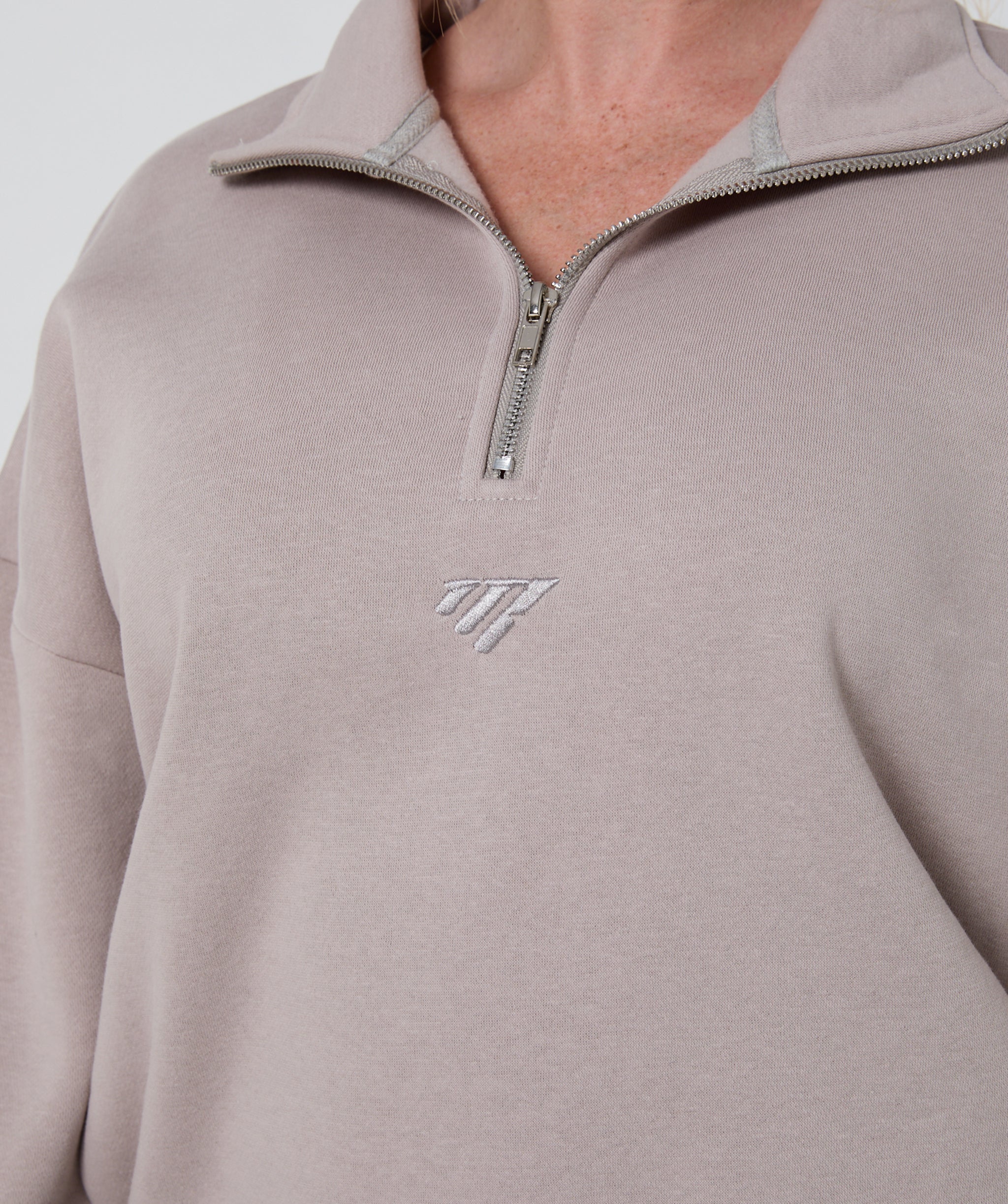 Strength Club Oversize Zip Jumper Stone by OneMoreRep - Image 10